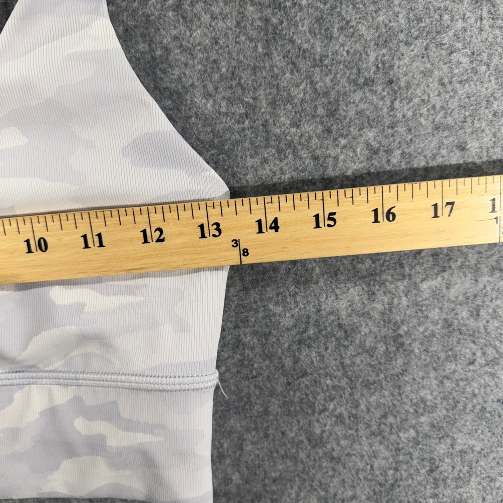Lululemon Free To Be Serene Bra Heritage 365 Camo White Multi Ribbed SIZE 8 - Picture 2 of 4